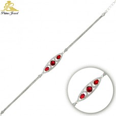 Gümüş Zirkon Taşlı Bilezik / Bileklik